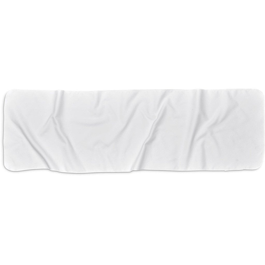 Pre-Production Sample Custom Relay Sports Towel - Double-Sided Branding SOLID WHITE - and Fitness