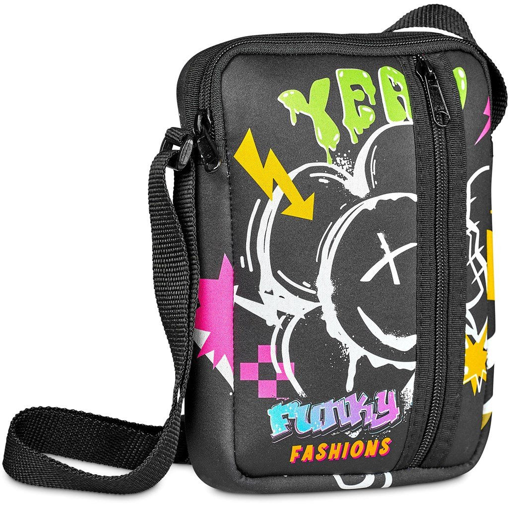 Pre-Production Sample Custom Satara Neoprene Large Cell Phone Pouch - Crossbody and Waist Bags