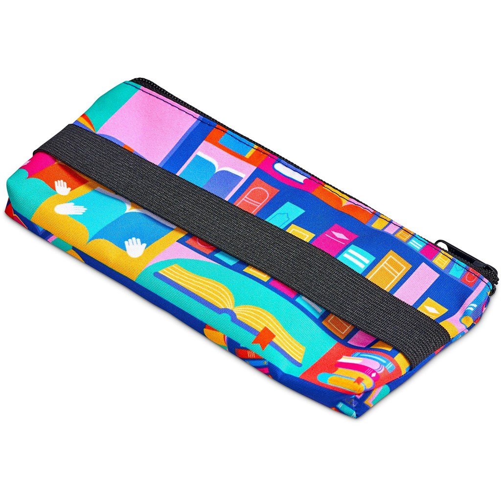 Pre-Production Sample Custom Scribbler Polyester Large Pencil Case To Fit An A5 Notebook - Stationery