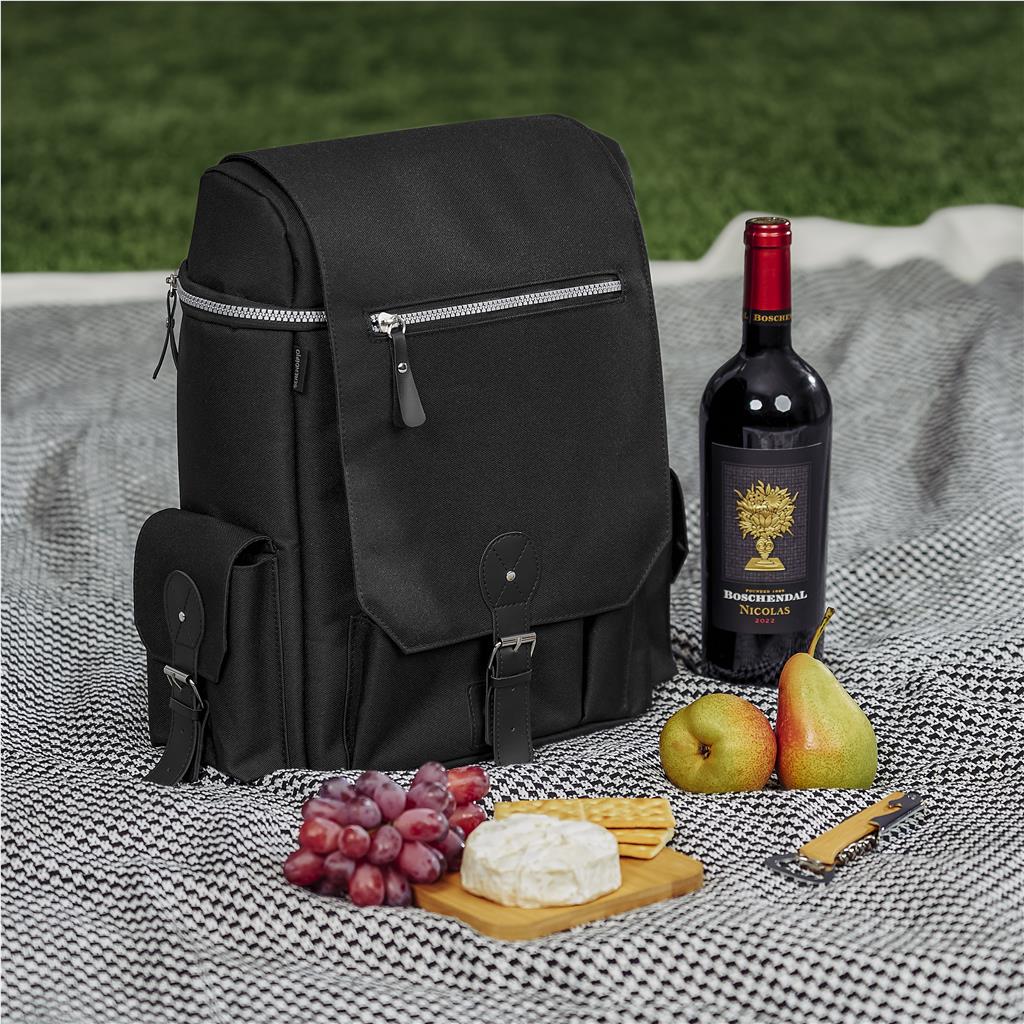 Quivera Wine & Cheese 18-Can Cooler BLACK - Picnic,Cooler Bags,Ideas for Summer,Outdoor and Leisure,Heritage Day