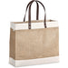 Reza Jute & Cotton Tote with Leather Handles NATURAL - Eco-Friendly Bags,Shoppers and Totes,Cotton Products,Jute Products,Bags,Bags