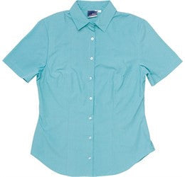 Rita Short Sleeve Blouse - Aqua Only-