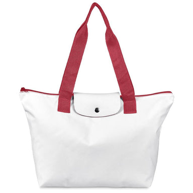 Custom Rosebank Polyester Roll-Up Tote Bag RED - Shopper and Bags,Custom Bags