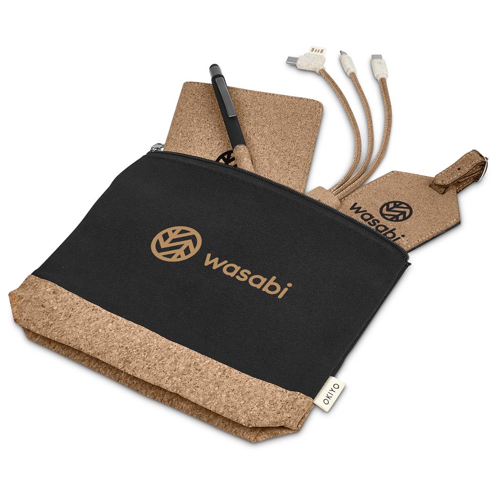 Ryoko Cork Gift Set BLACK - Travel Gifts,Travel Accessories,Sets,Combo Sets