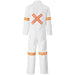 Safety Polycotton Boiler Suit - Reflective Arms Legs & Back - Orange Tape