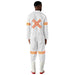 Safety Polycotton Boiler Suit - Reflective Arms Legs & Back - Orange Tape-32-White-W