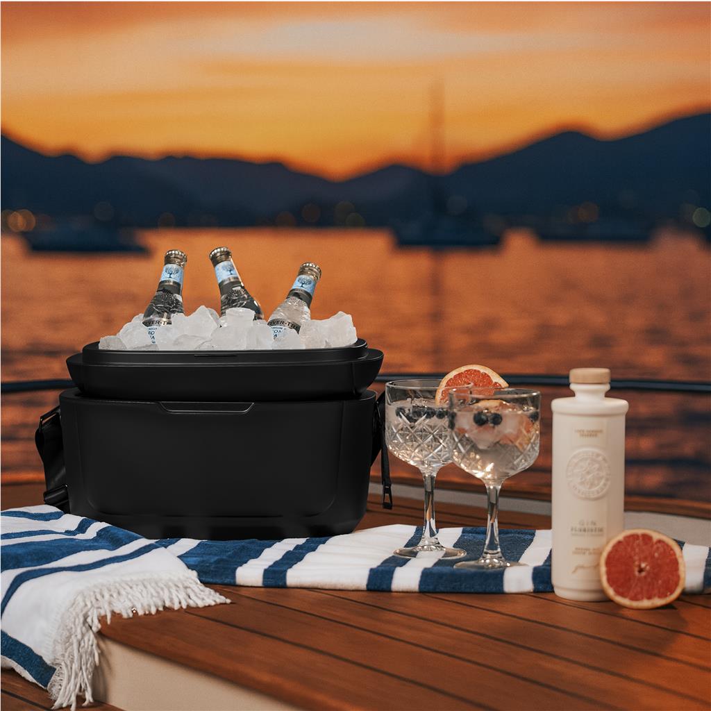 Santorini 12-Litre Cooler Box BLACK - Coolers and Lunchware,Picnic,Cooler Bags,Ideas for Summer,Ideas the Beach,Coolers Lunchware