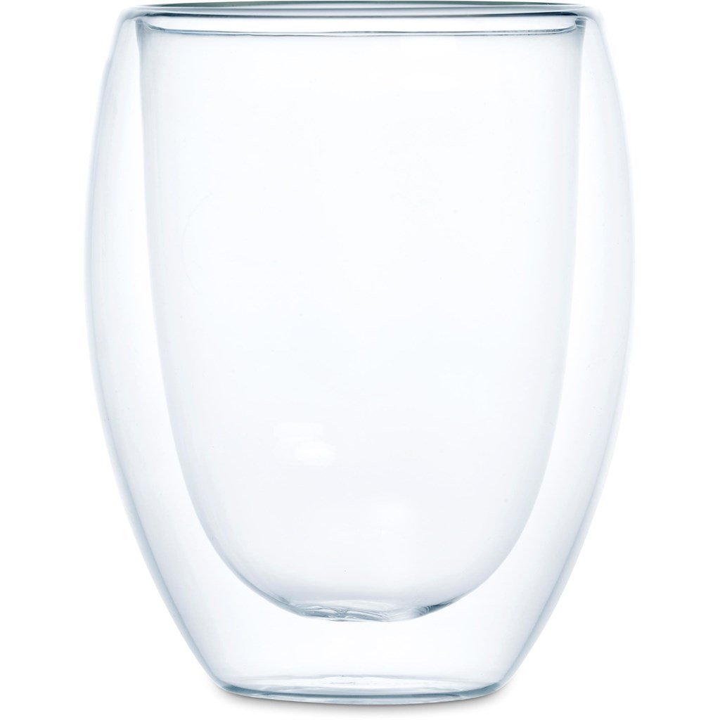 Serendipio Lorenzo Glass Double-Wall Cup - 350ml Transparent/Frosted White / T