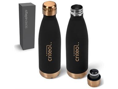 Serendipio Napoli Vacuum Water Bottle - 500ML-Water Bottles-Black-BL