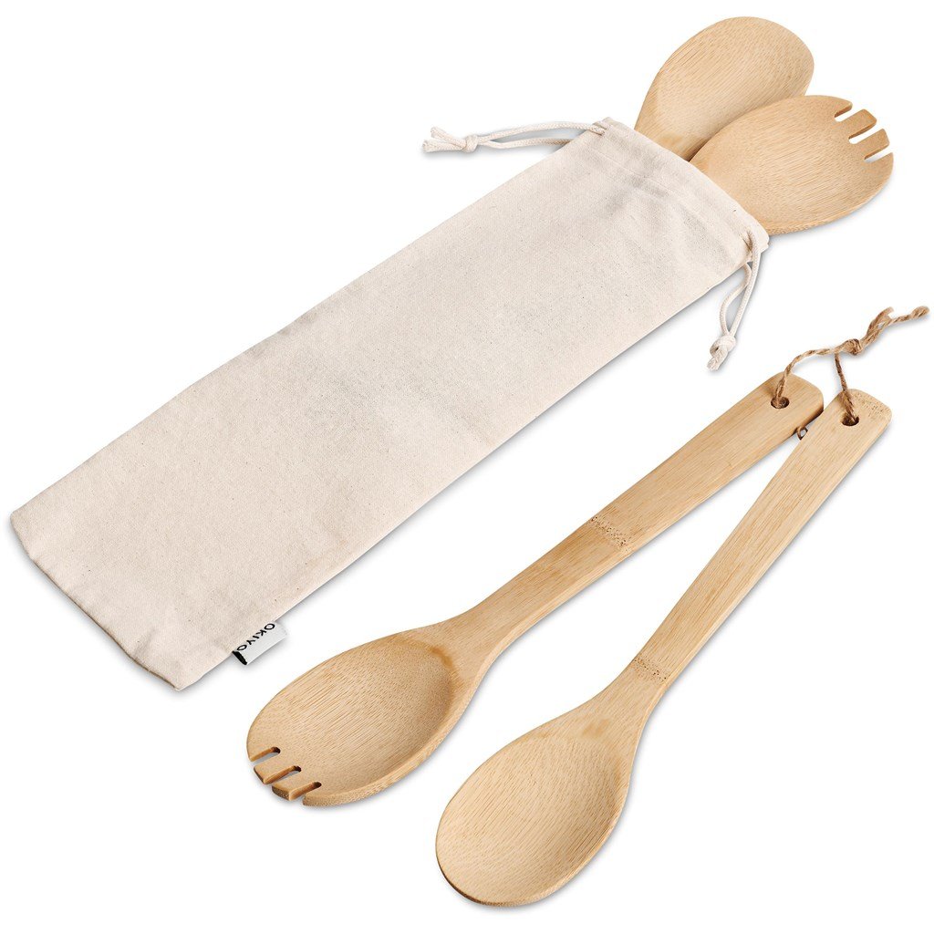 Shinsen Bamboo Salad Servers NATURAL - Kitchen,Bamboo Products,Home and Living