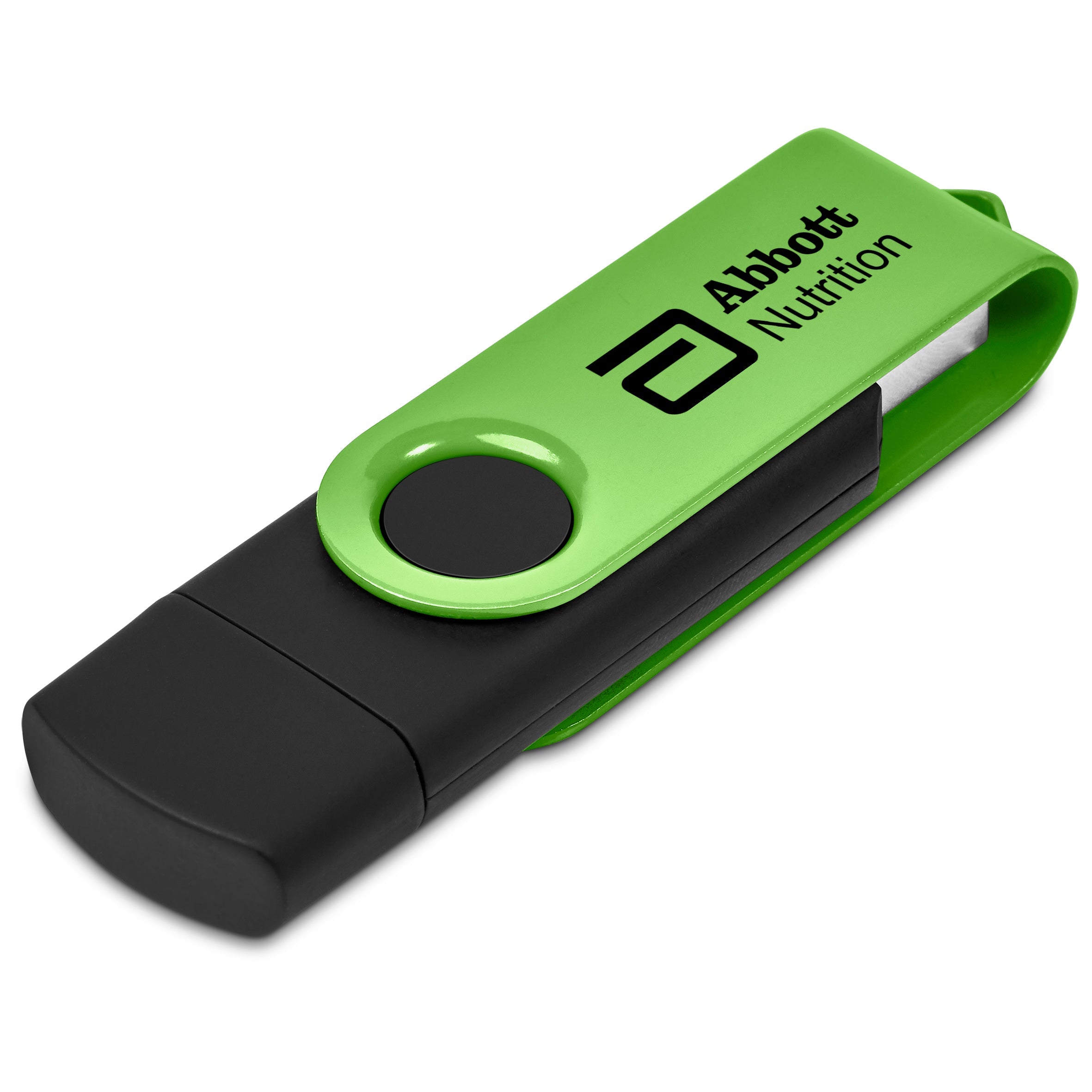 Shuffle Gyro Black Flash Drive – 32GB / Lime / L