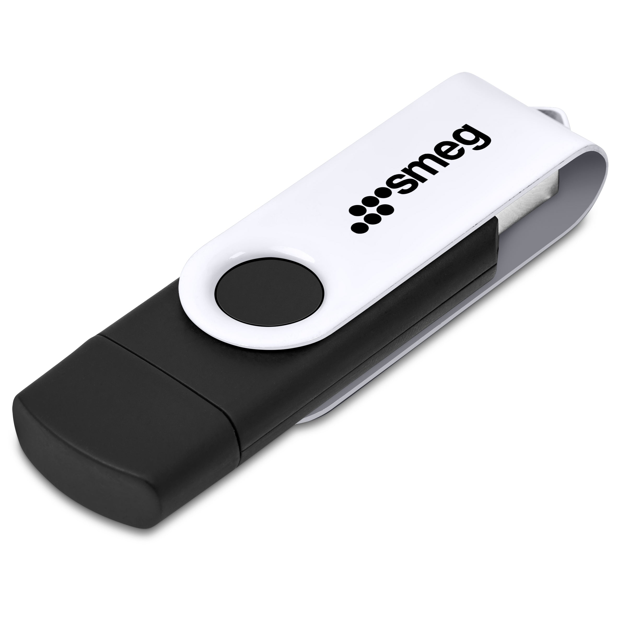 Shuffle Gyro Black Flash Drive – 8GB / Solid White / SW