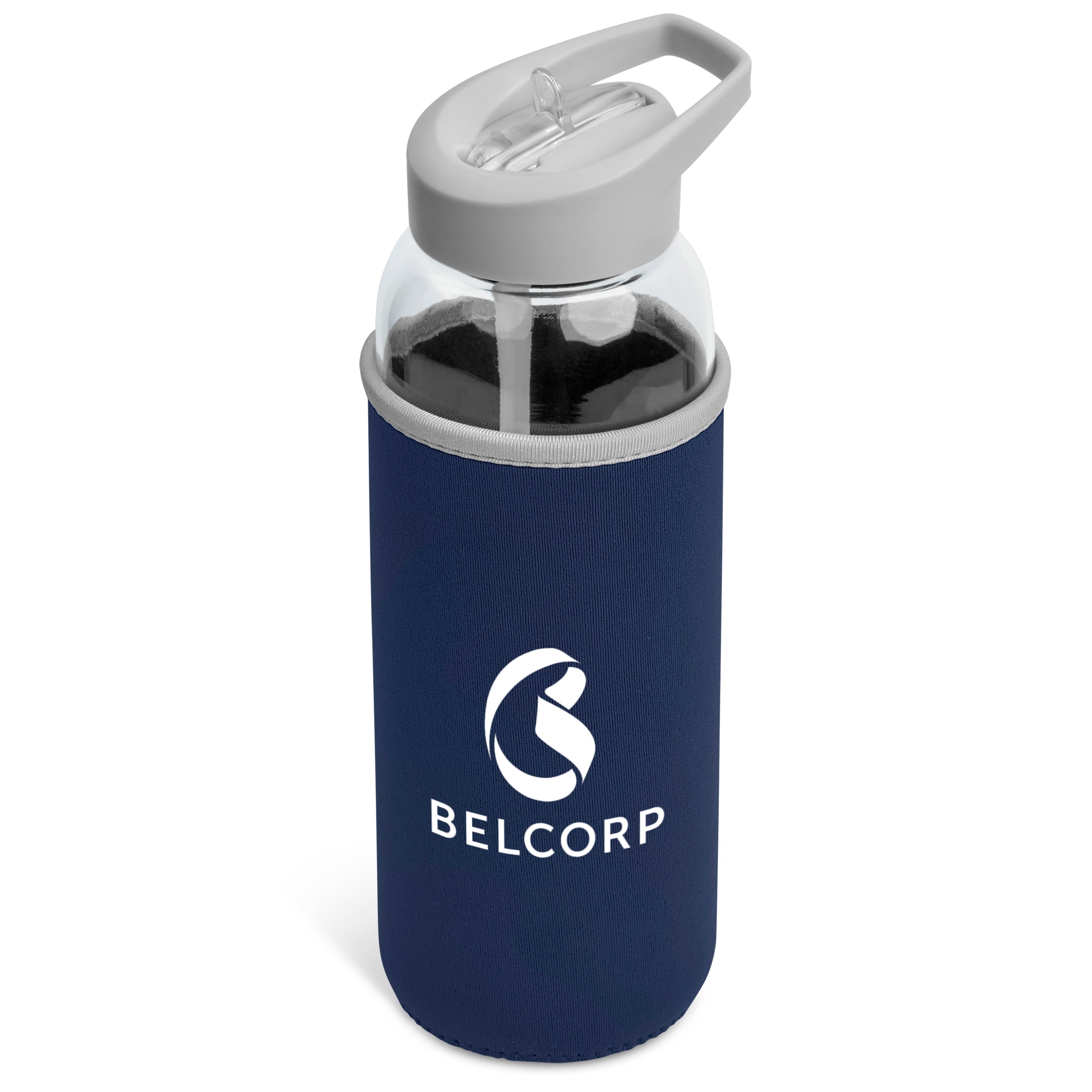 Sipper Neo Glass Water Bottle – 850ml Navy / N