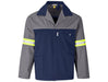 Site Premium Two-Tone Polycotton Jacket - Reflective Arms - Yellow Tape-