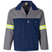 Site Premium Two-Tone Polycotton Jacket - Reflective Arms - Yellow Tape-L-Grey-GY