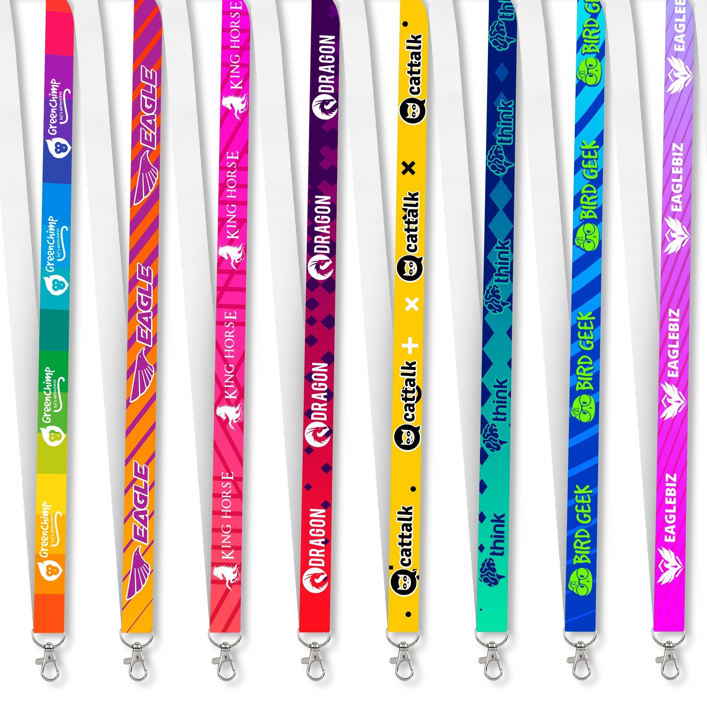 Kaleidoscope Petersham Lanyard With Snap Hook Clip (Single-sided) - Lanyards