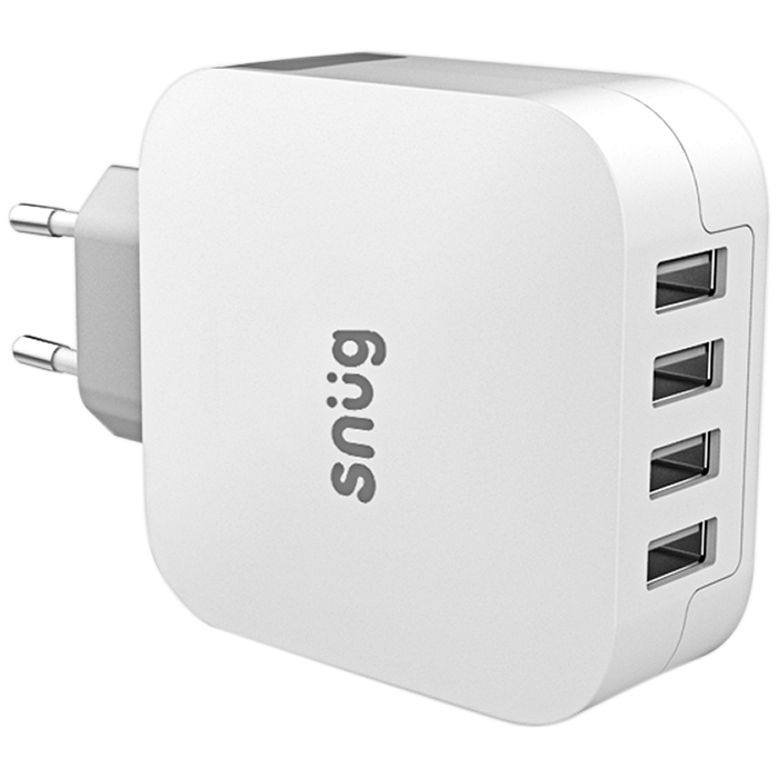 Snug 4 Port USB Home Charger White / STD / Last Buy - Technology