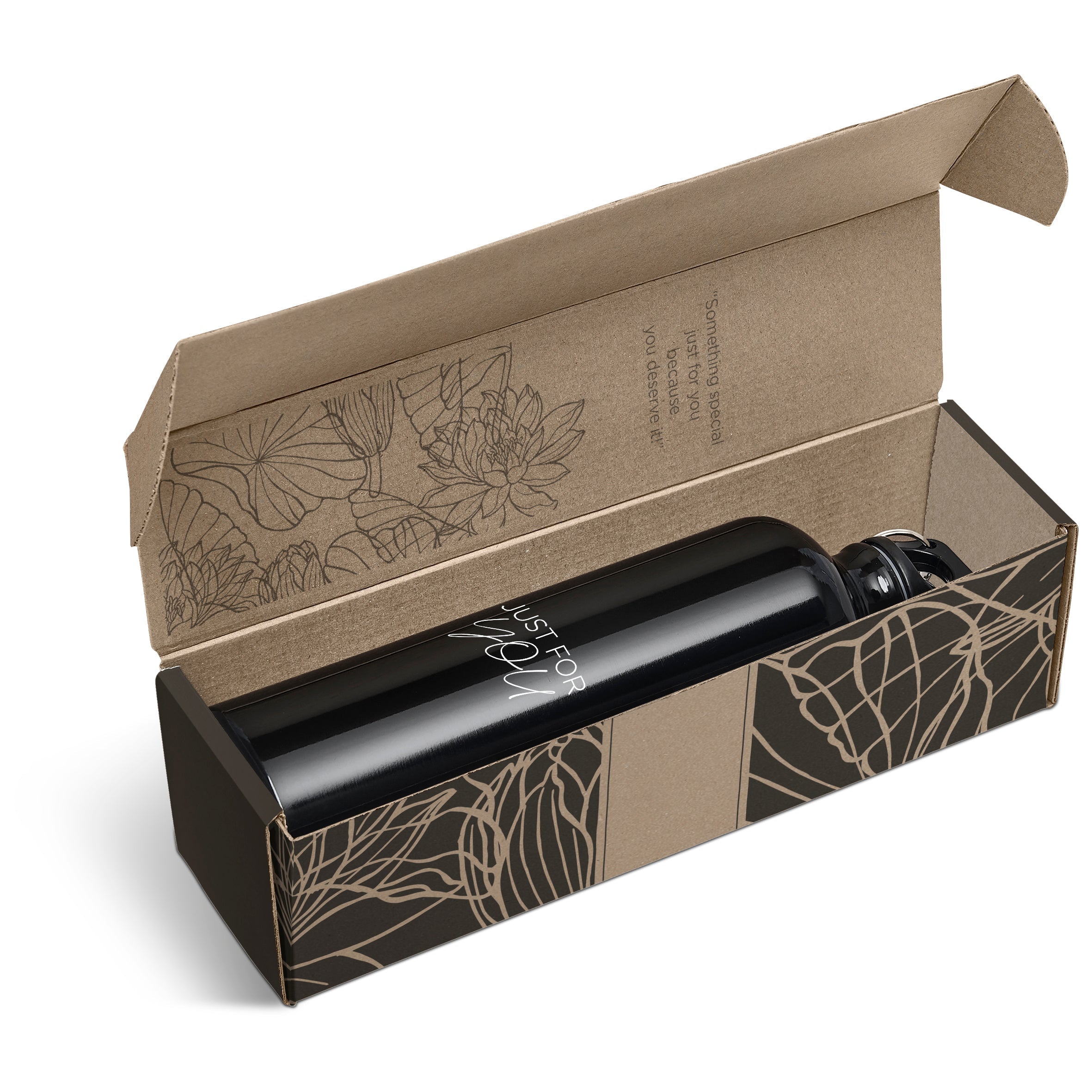 Solano Bottle in Bianca Custom Gift Box - Gold Only-Black-BL