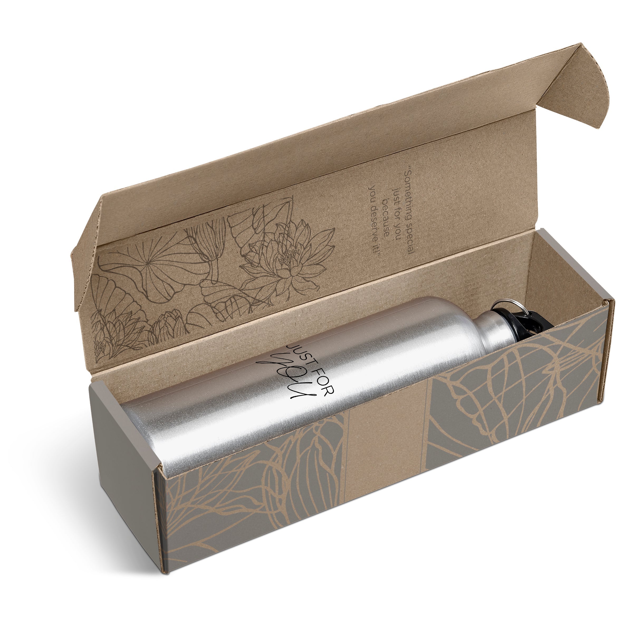 Solano Bottle in Bianca Custom Gift Box - Gold Only-Silver-S