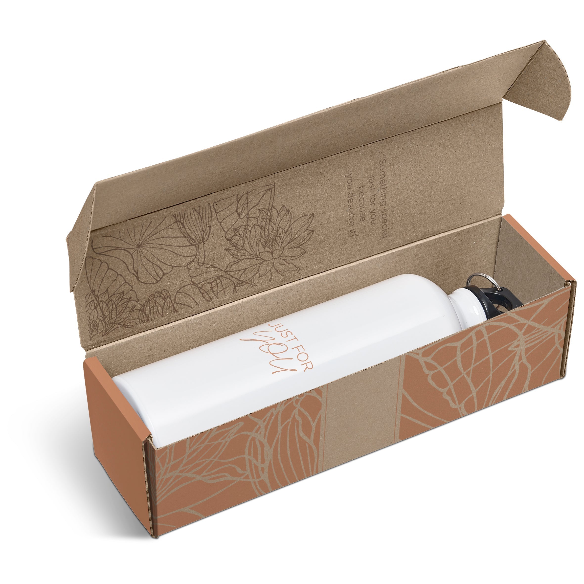 Solano Bottle in Bianca Custom Gift Box - Gold Only-Solid White-SW