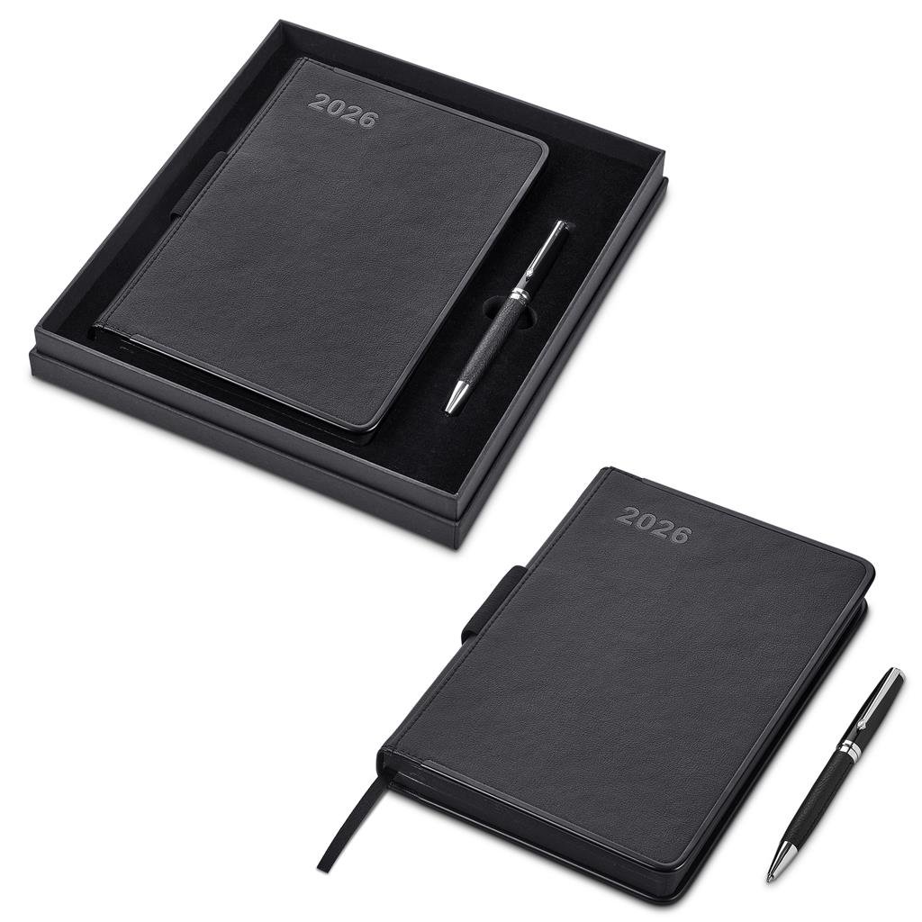 Solidarity A5 2026 Diary & Pen Set BLACK - Diaries 2026,Diaries