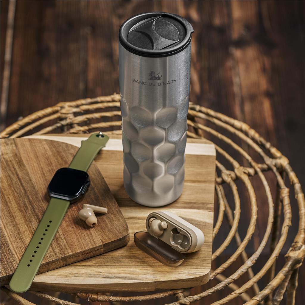 Stainless Steel and Plastic Double-Wall Tumbler - 450ml - Tumblers