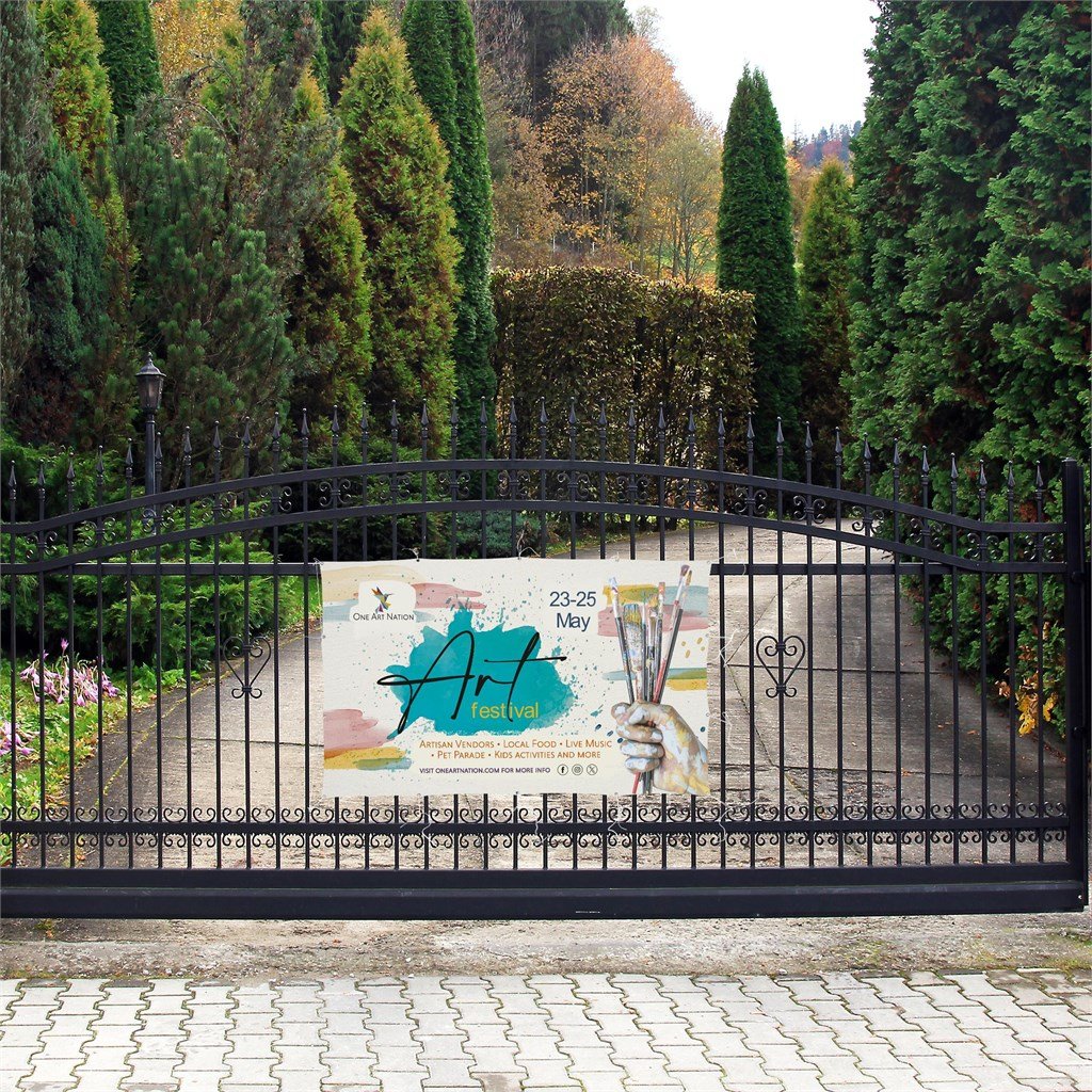 Sublimated Display Fabric Banner 2m x 1.2m - Fence Banners