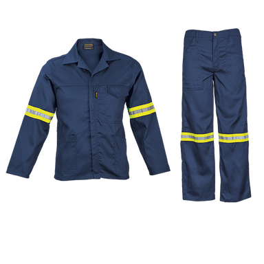 Supreme Poly Cotton Conti Suit with Reflective (CS-SR) Navy / 32 / Regular - Protective Outerwear