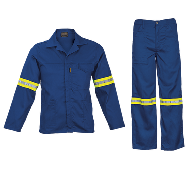 Supreme Poly Cotton Conti Suit with Reflective (CS-SR) Royal / 32 / Regular - Protective Outerwear