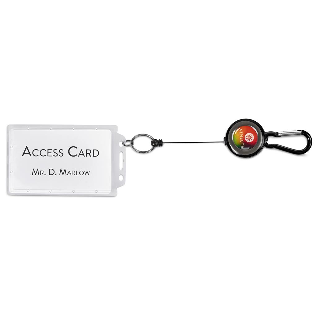 Swipe Retractable Badge Reel with Carabiner BLACK - Lanyards,Lanyards,Lanyards