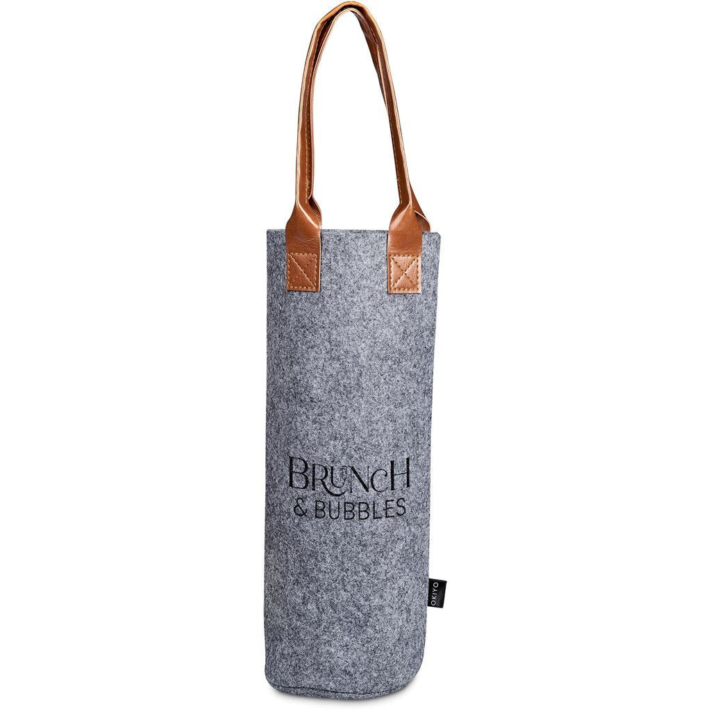 Tahada RPET Felt Wine Tote GREY - and Glassware,Recycled PET Products,Home Living,Recycled Home Living