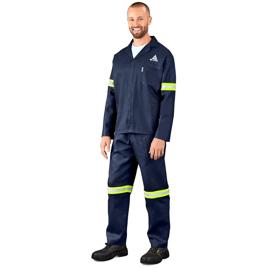 Technician 100% Cotton Conti Suit - Reflective Arms Legs & Back - Yellow Tape