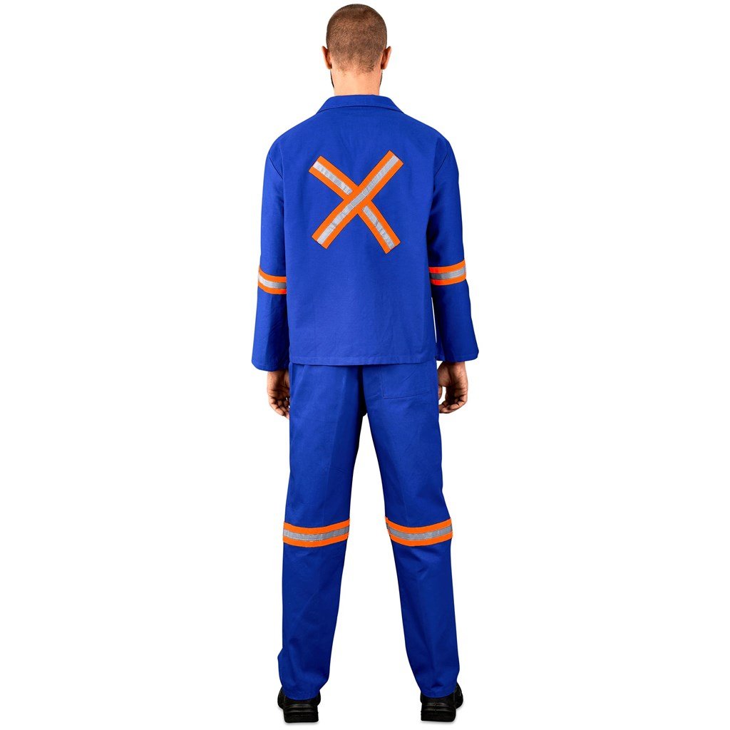Technician 100% Cotton Conti Suit - Reflective Arms Legs & Back - Orange Tape