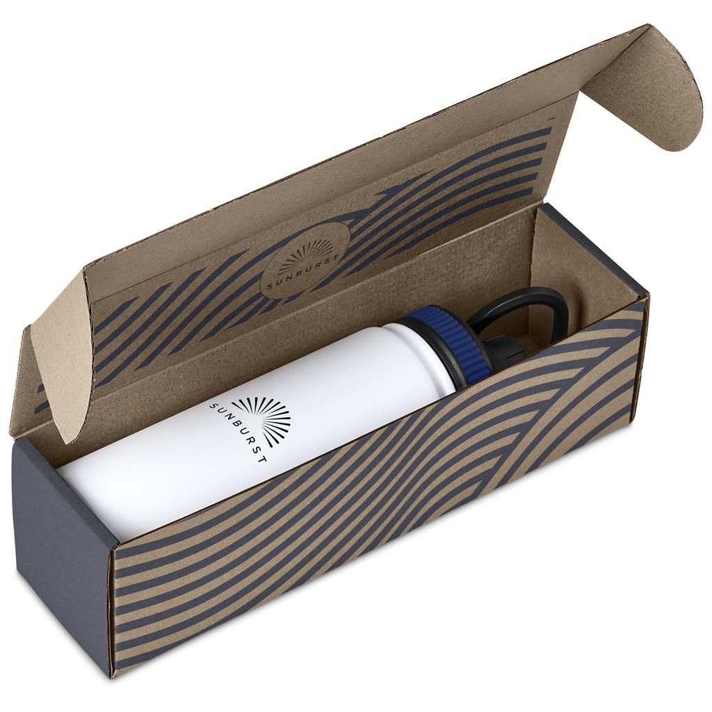 Tevez Bottle in Bianca Custom Gift Box NAVY - Bottles Flasks And Tall Tumblers In Boxes,Custom Packaging