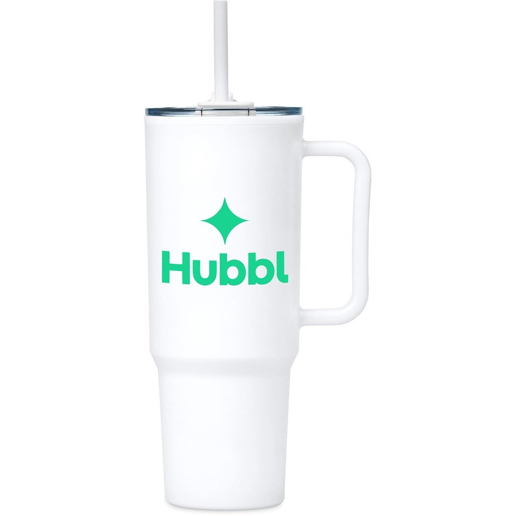 Texas Plastic Double-Wall Mug – 1.2 Litre SOLID WHITE - Travel Mugs and Tumblers,Ideas for Summer,Drinkware