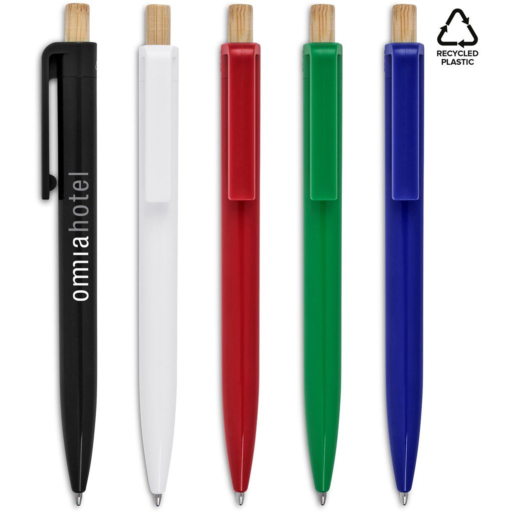 Tickit Recycled Plastic & Bamboo Ball Pen - Eco Friendly Pens and Sets,Writing Instruments,Recycled Writing Instruments