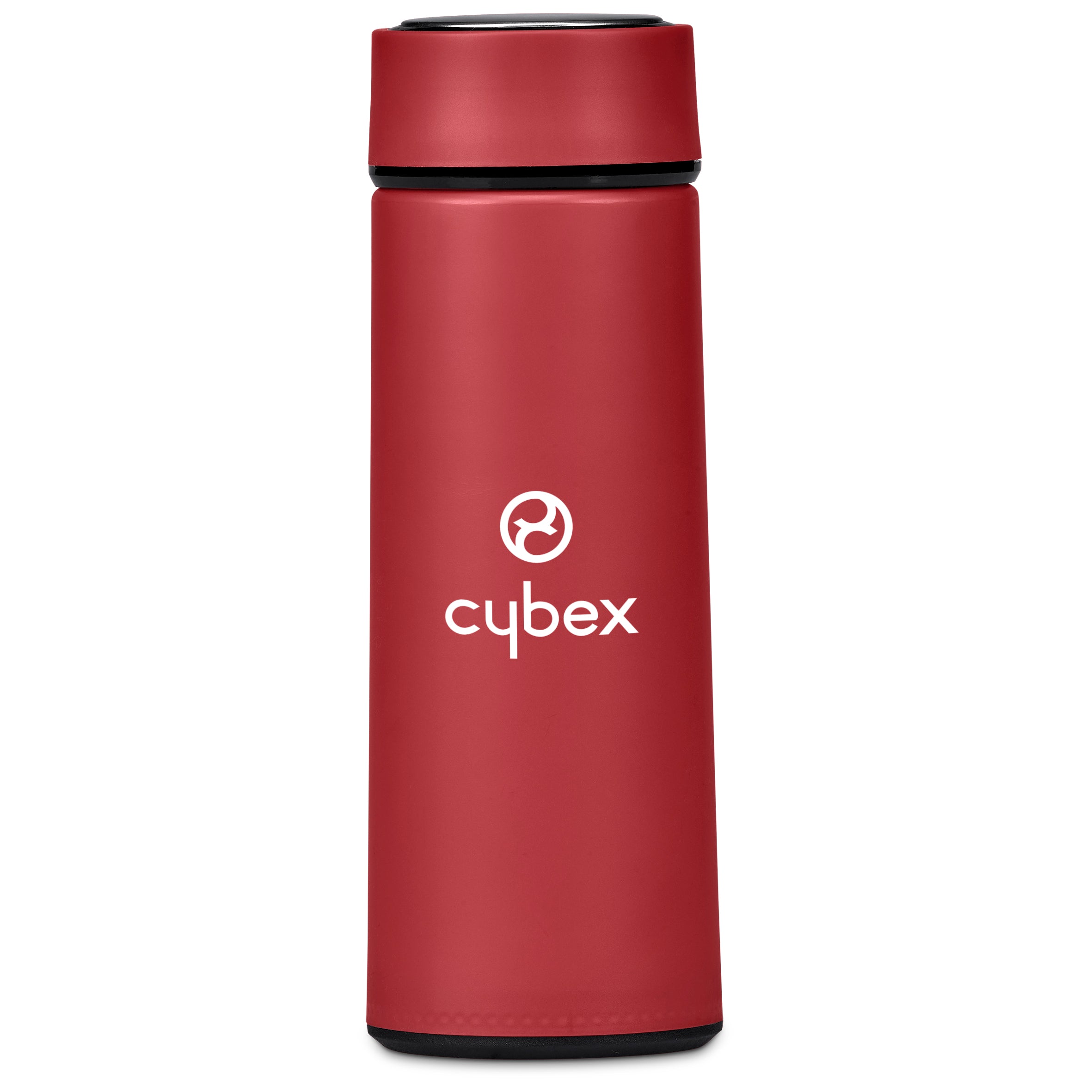 Tiesto Glass & Plastic Double-Wall Water Bottle - 400ml Red / R