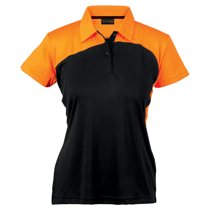 Torpedo Golfer Ladies Black/Vivid Orange / XS / Last Buy - Golf Shirts