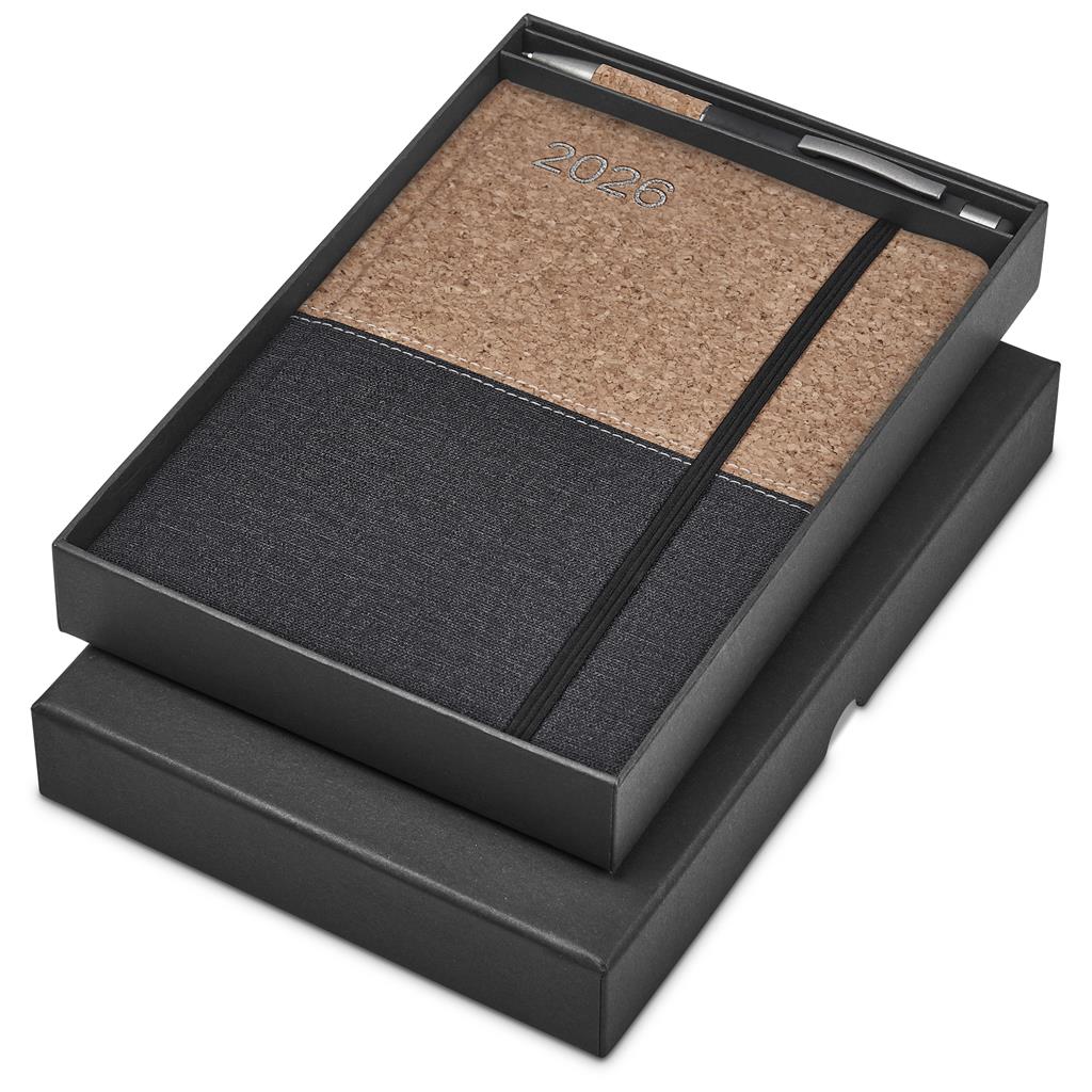 Toshi A5 2026 Diary & Pen Set BLACK - Diaries 2026,Diaries 2026,Diary Sets