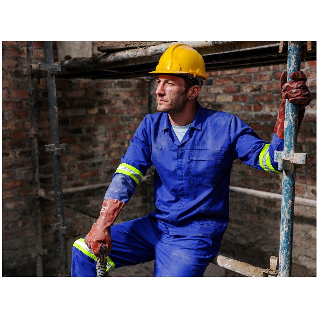 Trade Polycotton Conti Suit - Reflective Arms & Legs - Yellow Tape