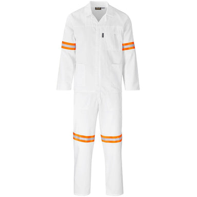 Trade Polycotton Conti Suit - Reflective Arms & Legs - Orange Tape 32 / WHITE