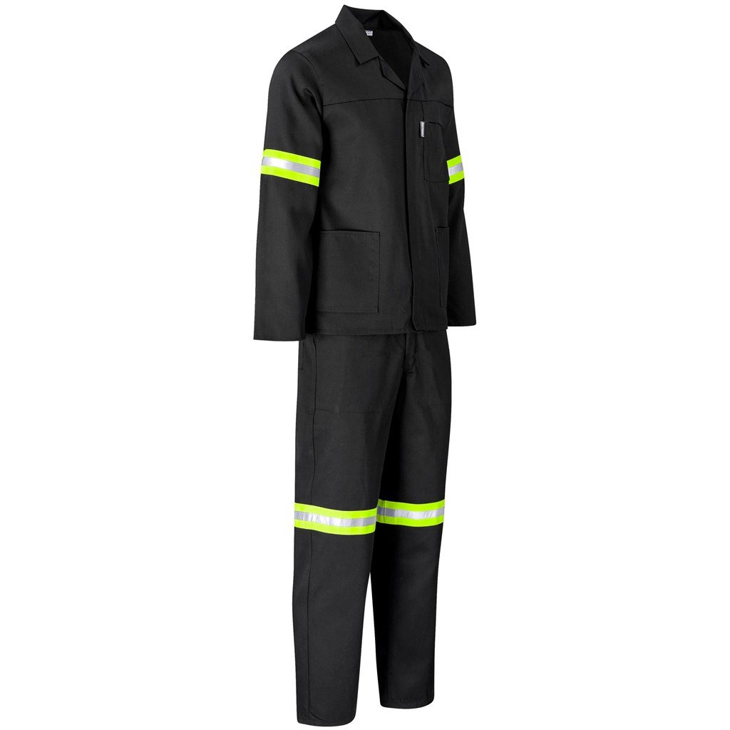 Trade Polycotton Conti Suit - Reflective Arms Legs & Back - Yellow Tape