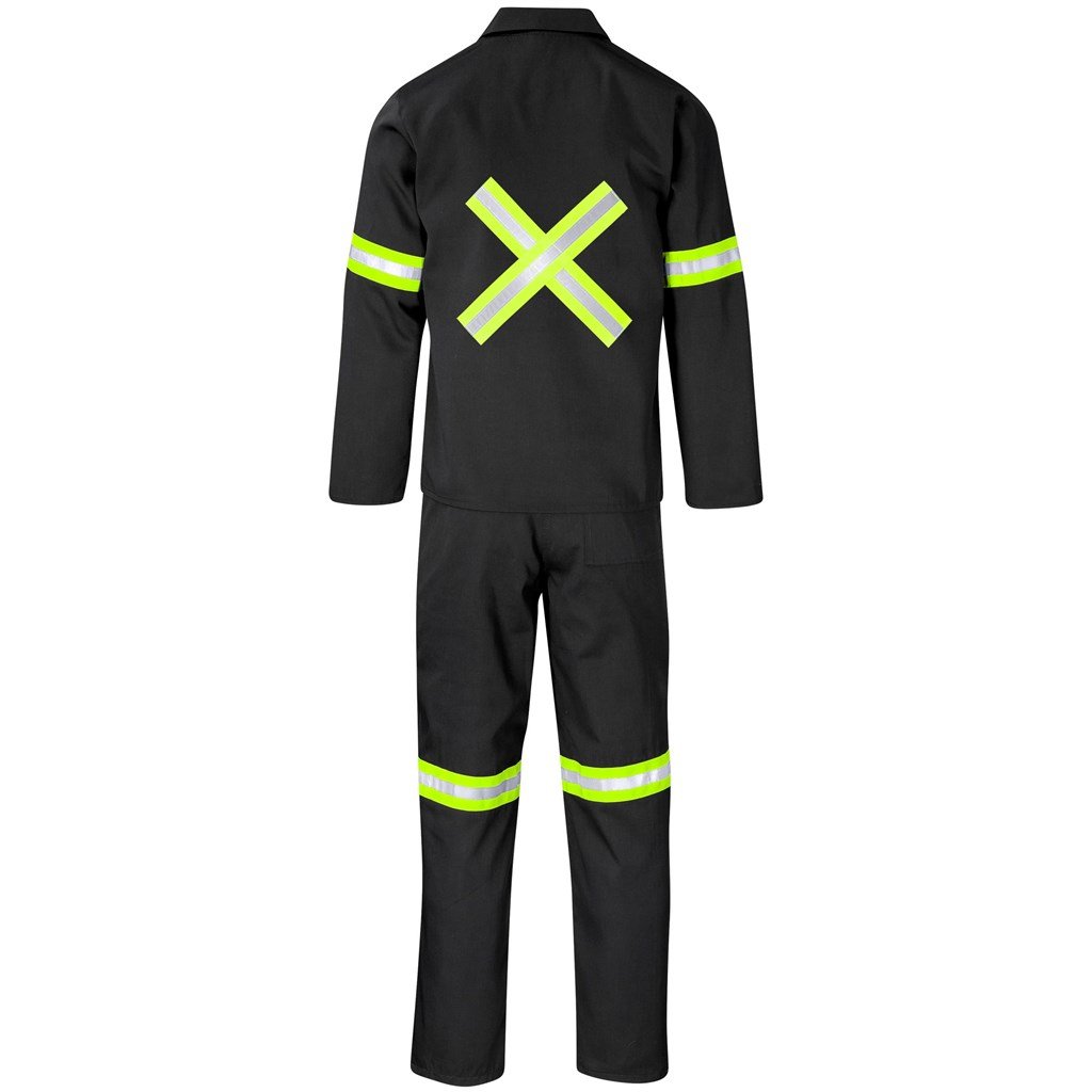 Trade Polycotton Conti Suit - Reflective Arms Legs & Back - Yellow Tape
