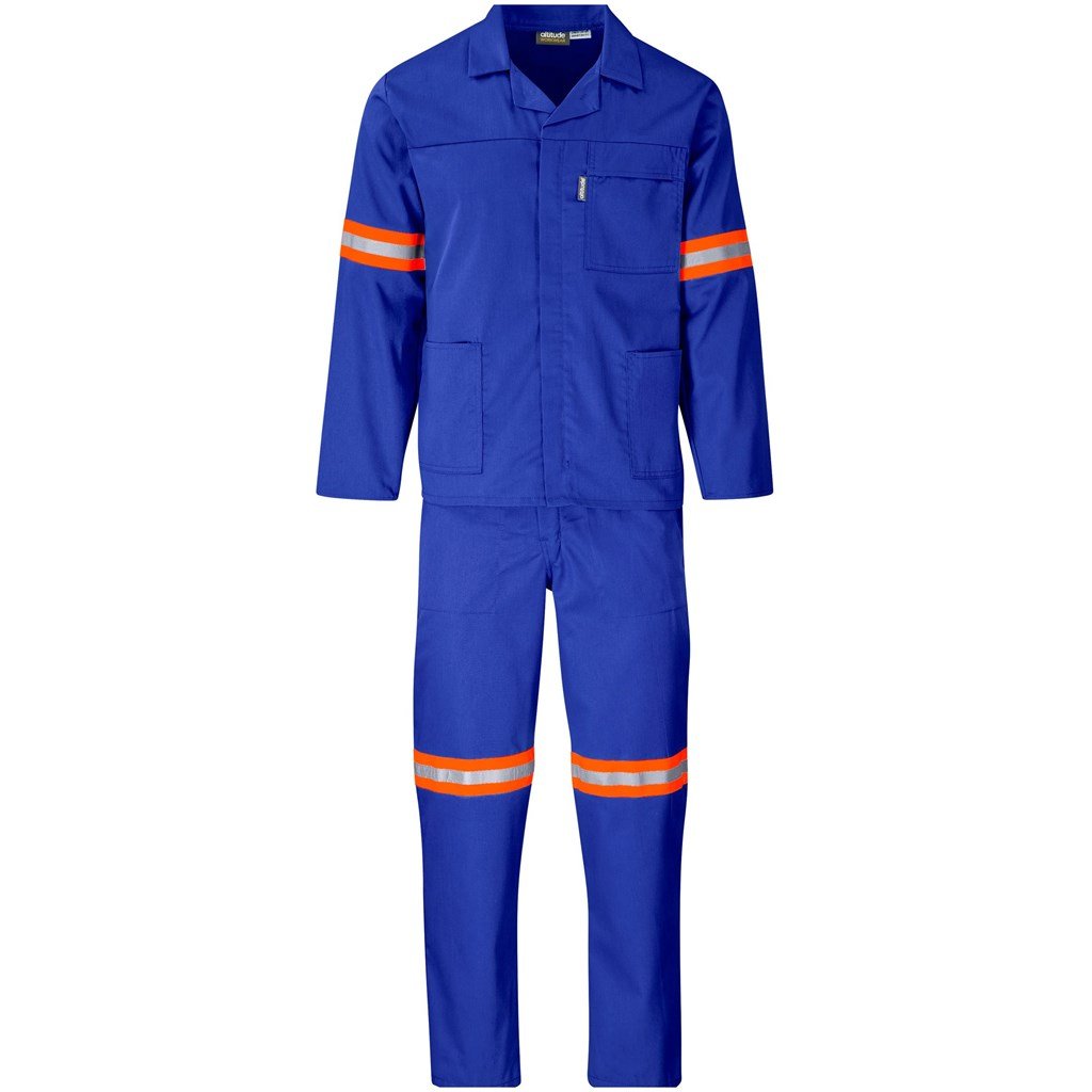Trade Polycotton Conti - Suit Reflective Arms Legs & Back - Orange Tape 32 / ROYAL BLUE