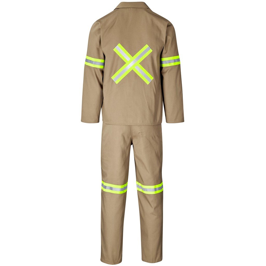 Trade Polycotton Conti Suit - Reflective Arms Legs & Back - Yellow Tape