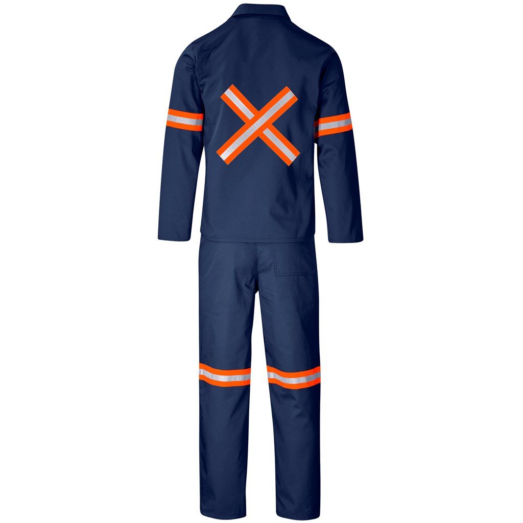 Trade Polycotton Conti - Suit Reflective Arms Legs & Back - Orange Tape