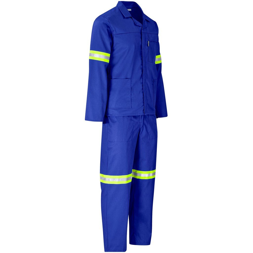 Trade Polycotton Conti Suit - Reflective Arms Legs & Back - Yellow Tape