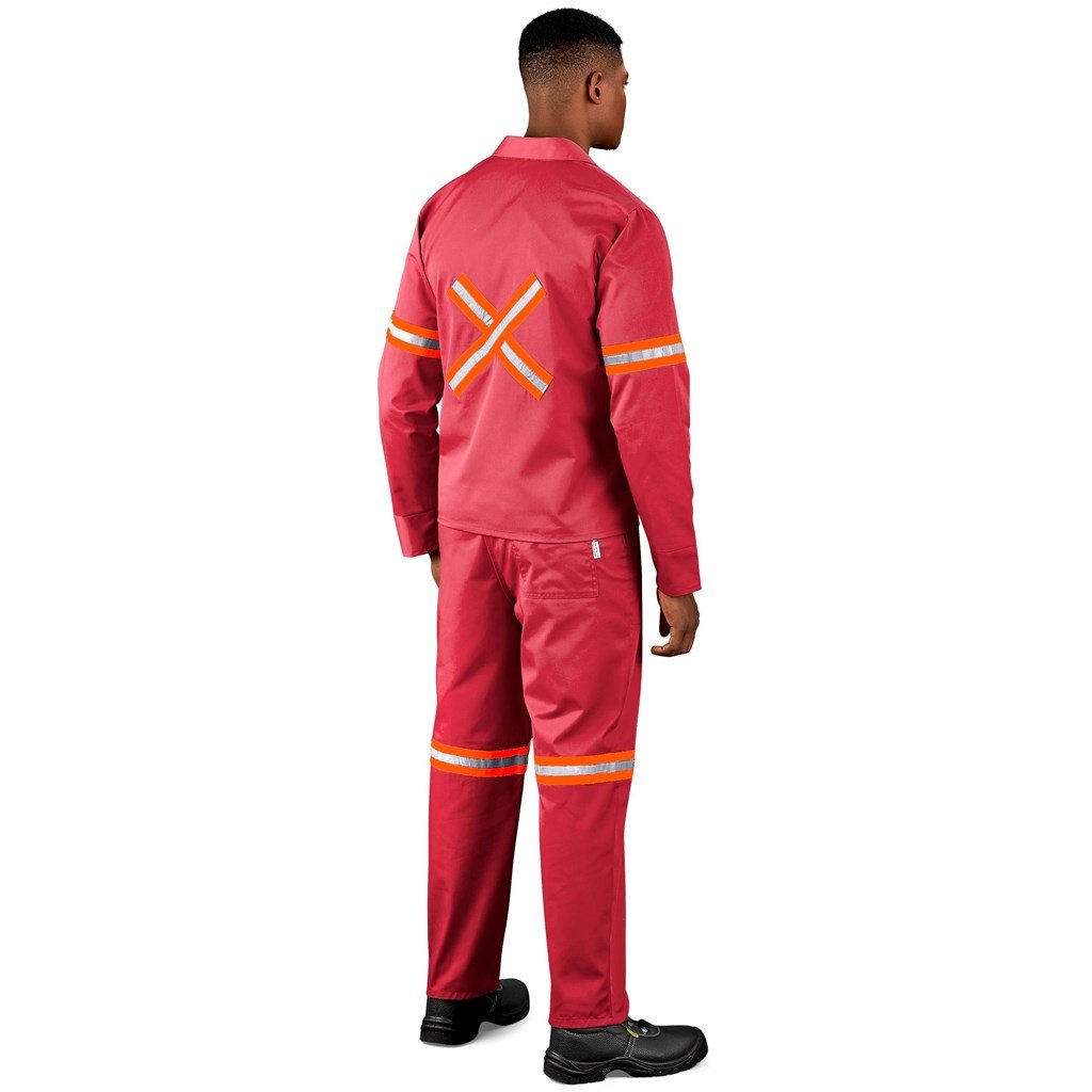 Trade Polycotton Conti - Suit Reflective Arms Legs & Back - Orange Tape