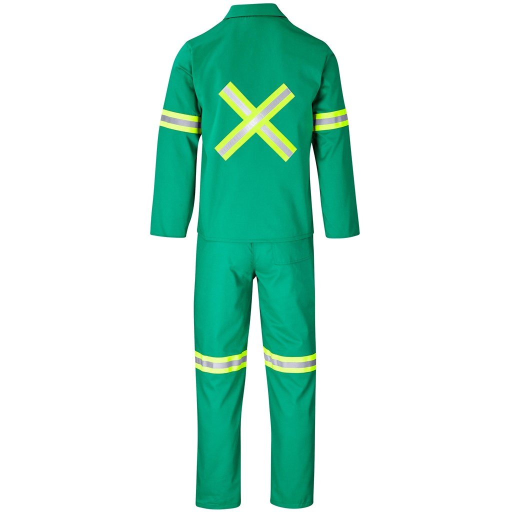 Trade Polycotton Conti Suit - Reflective Arms Legs & Back - Yellow Tape
