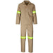 Trade Polycotton Conti Suit - Reflective Arms Legs & Back - Yellow Tape 32 / KHAKI